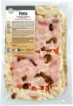 Auchan Supermarché Sans marque pinsa jambon cuit et champignons offre