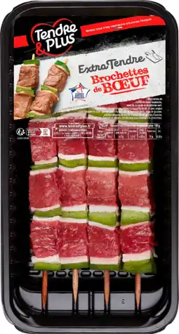 Auchan Supermarché Tendre et plus 4 brochettes de bœuf tendre & plus offre