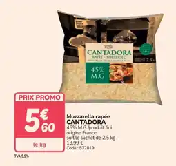 Promocash CANTADORA Mozzarella rapée offre