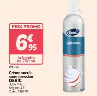 DEBIC Crème sucrée sous-pression