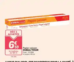Promocash EMBAL FOUR Papier cuisson offre