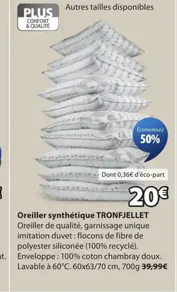 JYSK TRONFJELLET Oreiller synthétique offre