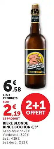 Maximarché Biere blonde rince cochon 8,5° offre