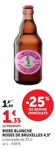 Maximarché Biere blanche rosee de bruxelles 4,5° offre
