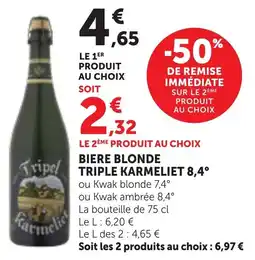 Maximarché Biere blonde triple karmeliet 8,4° offre