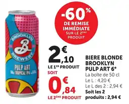Maximarché Biere blonde brooklyn pulp art 6° offre