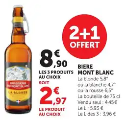 Maximarché Biere mont blanc offre