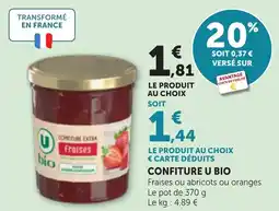 Maximarché Confiture u bio offre