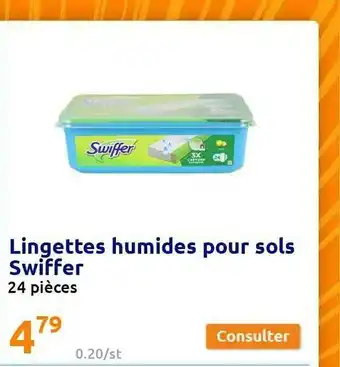 Action Lingettes Humides Pour Sols Swiffer offre