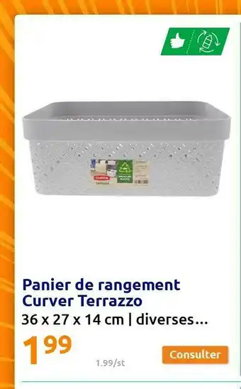 Action Panier De Rangement Curver Terrazzo offre