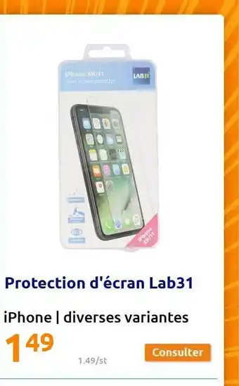 Action Protection D'écran Lab31 offre