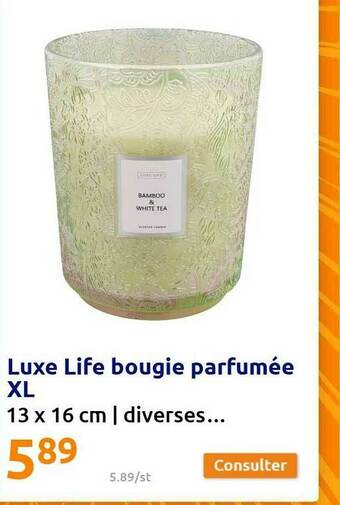 Action Luxe Life Bougie Parfumée Xl offre