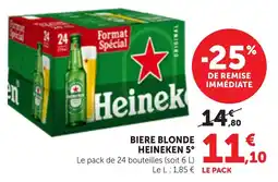 Maximarché Biere blonde heineken 5° offre