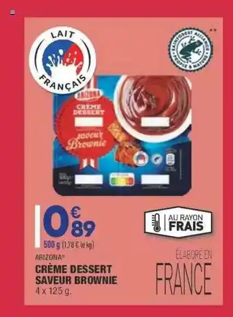 ALDI Crème Dessert Saveur Brownie Arizona offre