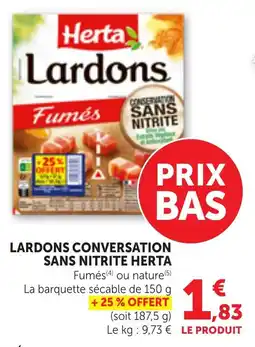 Maximarché Lardons conversation sans nitrite herta offre