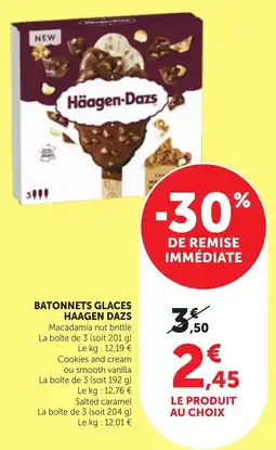 Maximarché Batonnets glaces haagen dazs offre