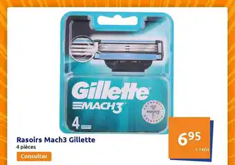 Action Rasoirs Mach3 Gillette offre