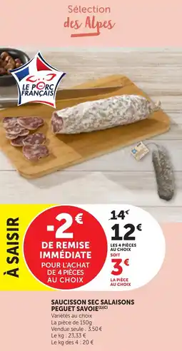 Maximarché Saucisson sec salaisons peguet savoie offre