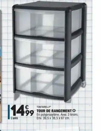 ALDI Tour De Rangement Tontarelli offre