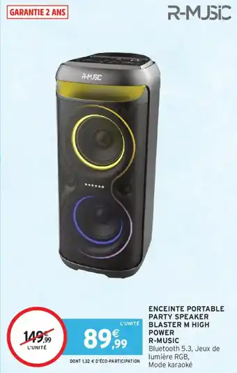 Enceinte portable party speaker blaster m high power r-music