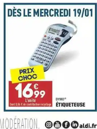 ALDI Dymo étiqueteuse offre