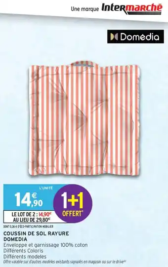 Coussin de sol rayure domedia
