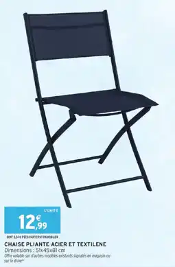 Intermarché Chaise pliante acier et textilene offre