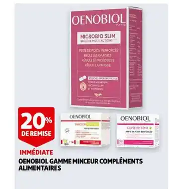 Auchan Oenobiol Gamme Minceur Compléments Alimentaires offre