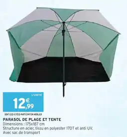 Intermarché Parasol de plage et tente offre