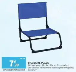 Intermarché Chaise de plage offre