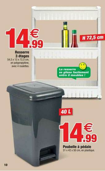 Bazarland Poubelle à Pédale offre