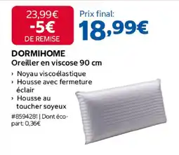 Costco DORMIHOME Oreiller en viscose offre