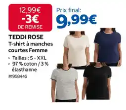 Costco Teddi rose t-shirt à manches courtes femme offre