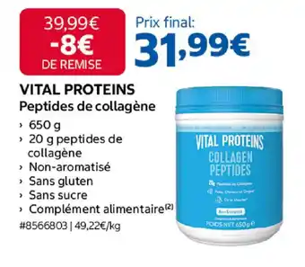 Costco Vital proteins peptides de collagène offre