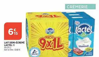 Bi1 Lait Demi-écremé Lactel offre