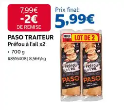 Costco Paso traiteur préfou à l'ail x2 offre