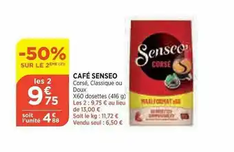 Café Senseo -50% Sur Le 2ème