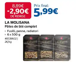 Costco La molisana pâtes de blé complet offre