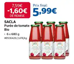 Costco Sacla purée de tomate bio offre