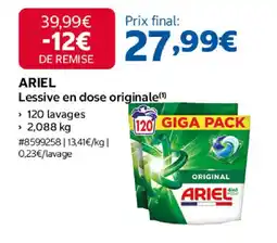 Costco Ariel lessive en dose originale offre