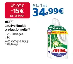 Costco Ariel lessive liquide professionnelle offre
