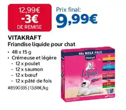 Costco Vitakraft friandise liquide pour chat offre