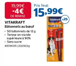 Costco Vitakraft bâtonnets au bœuf offre