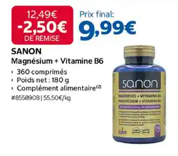Costco Sanon magnésium + vitamine b6 offre