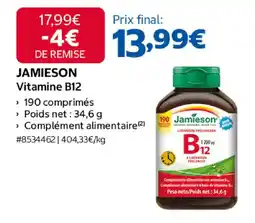Costco Jamieson vitamine b12 offre