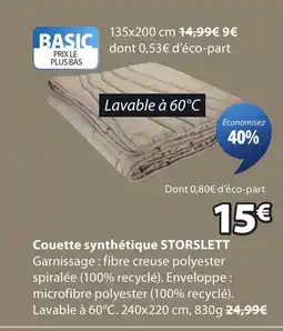 JYSK STORSLETT Couette synthétique offre