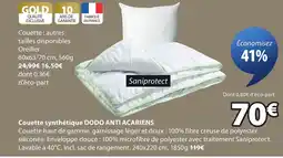 JYSK Couette synthétique dodo anti acariens offre