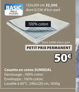JYSK SUNNDAL Couette en coton offre