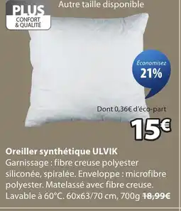 JYSK ULVIK Oreiller synthétique offre