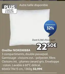 JYSK NONSNIBBA Oreiller offre